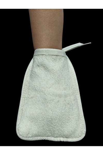 ilkadimbuklet Natural Jute & Cotton Towel Bath Loofah – Drawstring, Handheld, Exfoliating |   Store in Cloth Bag