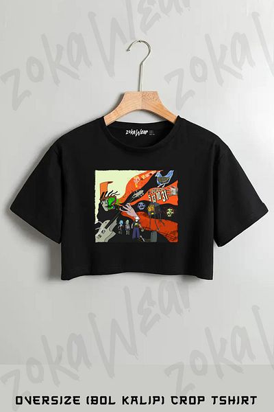 ZOKAWEAR Buckethead Custom Printed Oversize Crop T-Shirt