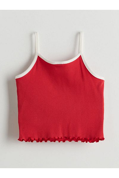 LC Waikiki New Season Square Collar Girls Crop Undershirt - S5Je68Z4