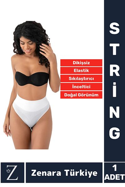 Zenara Casual No Trace Non-Slip 2 Sizes Slimming Firming Multi-Stylish Seamless String Corset