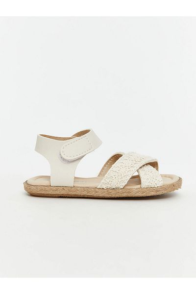 LC Waikiki Lcw Steps Beige Cross Strap Baby Girl Sandals