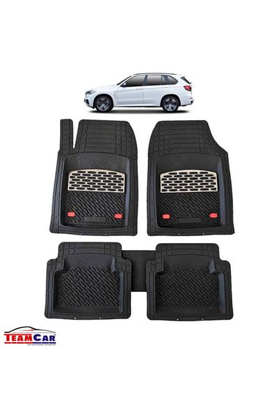 TEAMCAR ® Car Mats Tray Type Compatible Bmw X5 F15 Suv (2013–2018) Silver