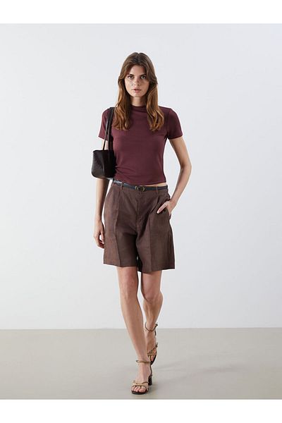 LC Waikiki New Season Stand Collar Women's T-Shirt - S54618Z8