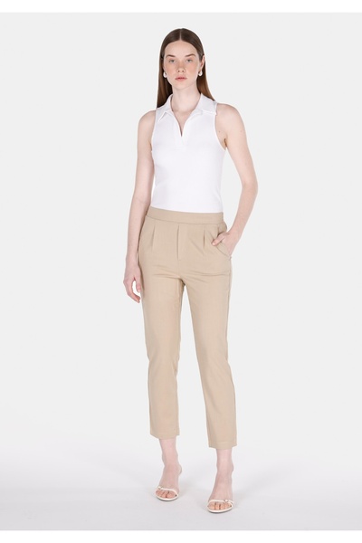 Colin's Regular Fit Düşük Bel Düz Paça Kadın Vizon Pantolon