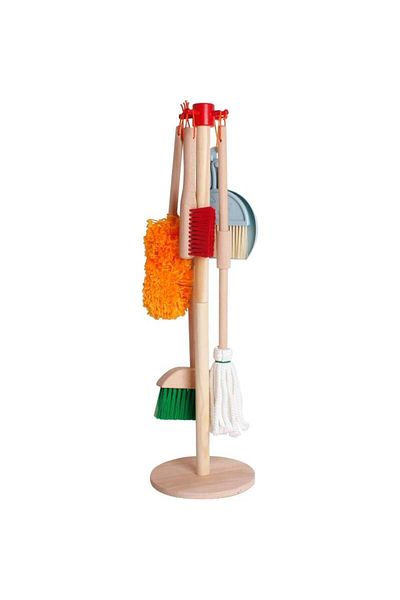 Malvys Eco-friendly wooden play set, Cleaning in play, 6 pieces