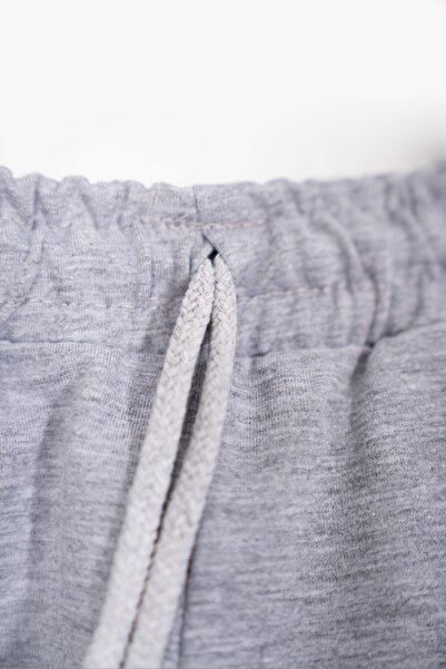 zepkids Text Printed Lace Detailed Gray Color Boy's Capri