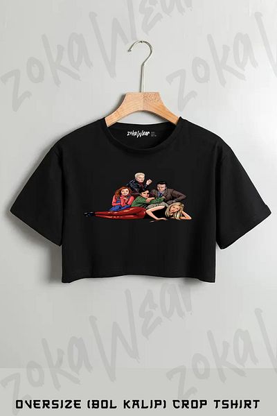 ZOKAWEAR Buffy the Vampire Slayer Printed Oversize Crop T-Shirt