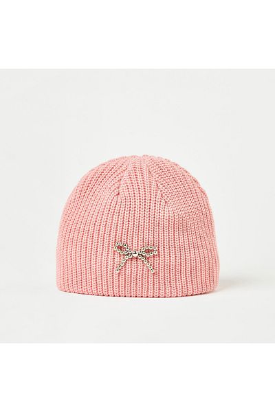 Juniors Bow Accent Beanie Cap