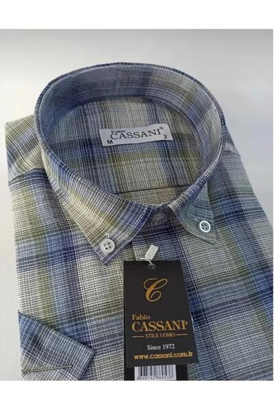 Kuraff Giyim Baba Men's Classic Cut Short Sleeve Patterned Shirt