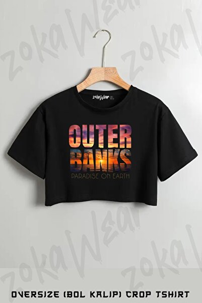 ZOKAWEAR Tricou oversize cu imprimeu Outer Banks Paradise On Earth