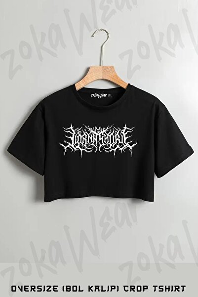 ZOKAWEAR Κλασικό μπλουζάκι με λογότυπο Lorna shore με στάμπα Oversize Crop