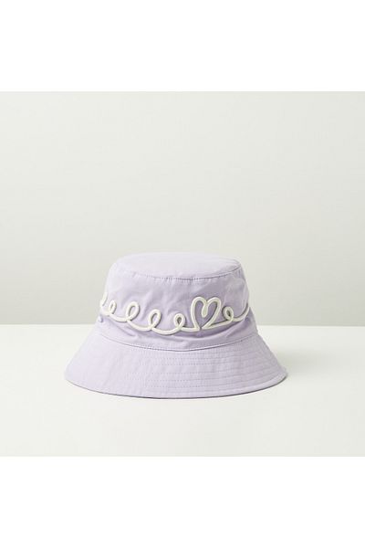 Juniors Embroidered Bucket Hat