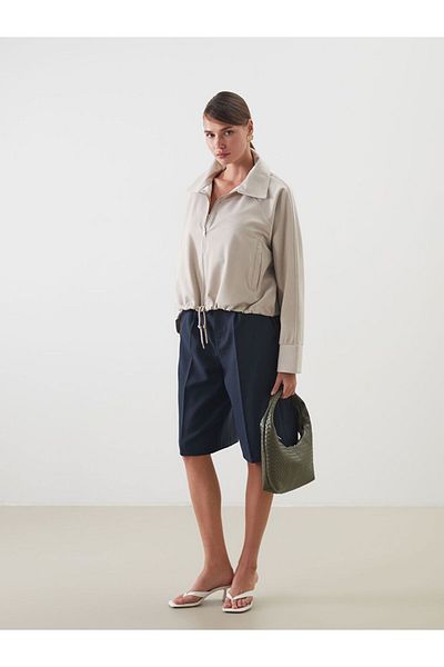 LC Waikiki Lcw Vision Shirt Collar Oversize Women's Jacket
