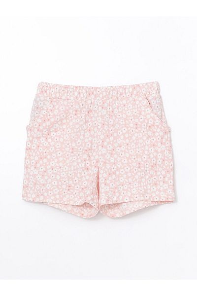 LC Waikiki New Season Elastic Waist Floral Girls' Shorts - S5Kf53Z4