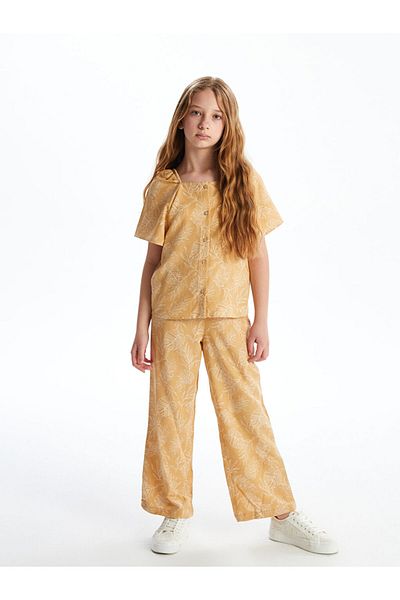LC Waikiki New Season Elastic Waist Linen Blend Girls' Trousers - S5Et82Z4