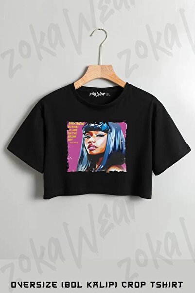 ZOKAWEAR تي شيرت نيكي ميناج مطبوع كبير الحجم