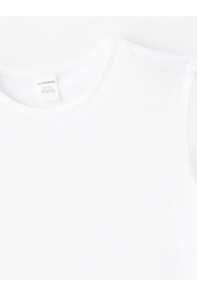 LC Waikiki Sari Crew Neck Basic Girl's T-Shirt