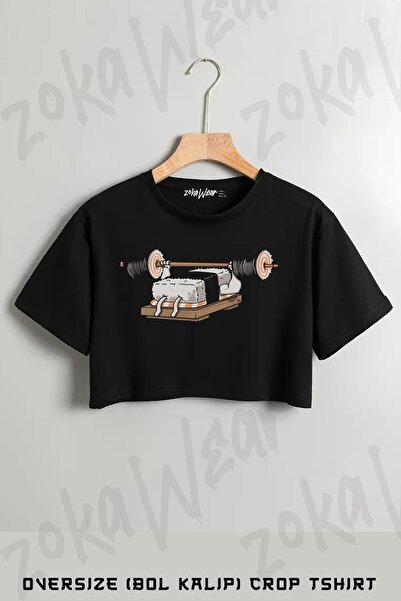 ZOKAWEAR تي شيرت مطبوع عليه سوشي جيم مقاس كبير