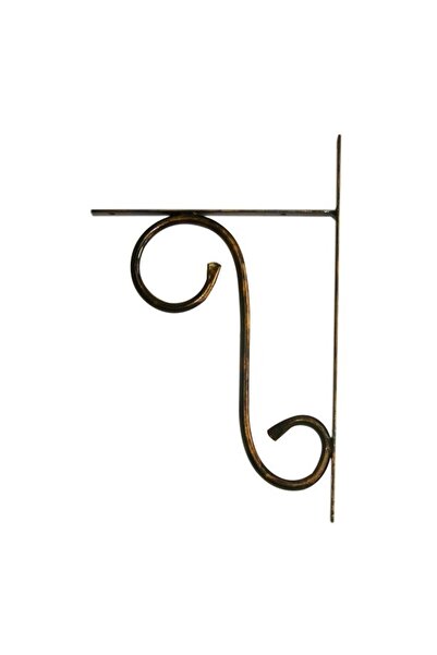 Decorer Suport polita fier forjat negru patina aramie 20 cm x 35 h