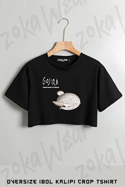 ZOKAWEAR Gojira 2 εμπριμέ υπερμεγέθη Crop T-Shirt
