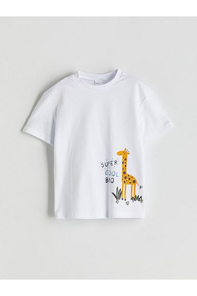 LC Waikiki Νέα σεζόν Crew Neck Printed Boy's Tisort - S5JB44Z1