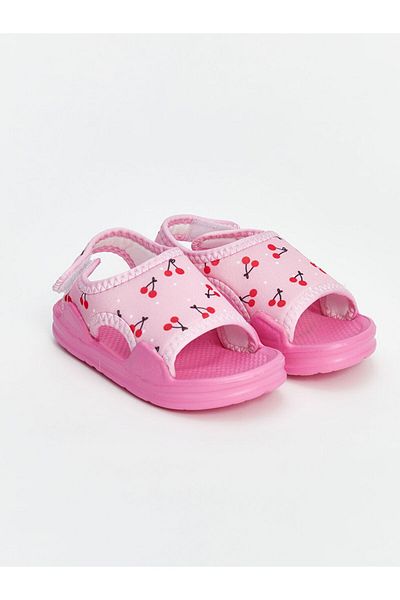 LC Waikiki New Season Cherry Printed Velcro Baby Girl Sandals - S5Ii26Z1