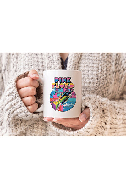 MODA كوب بورسلين هدية مطبوع عليه فرقة موسيقى بينك فلويد