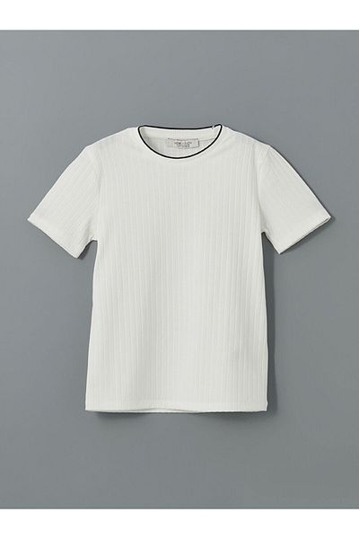 LC Waikiki New Season Crew Neck Textured Men's T-Shirt - S5Gk52Z4