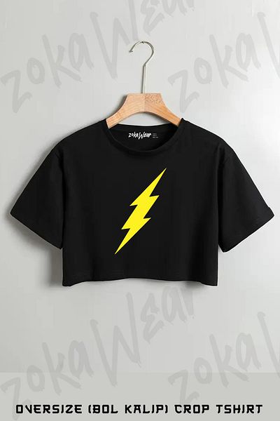 ZOKAWEAR Tricou oversize cu imprimeu The Flash Lighting