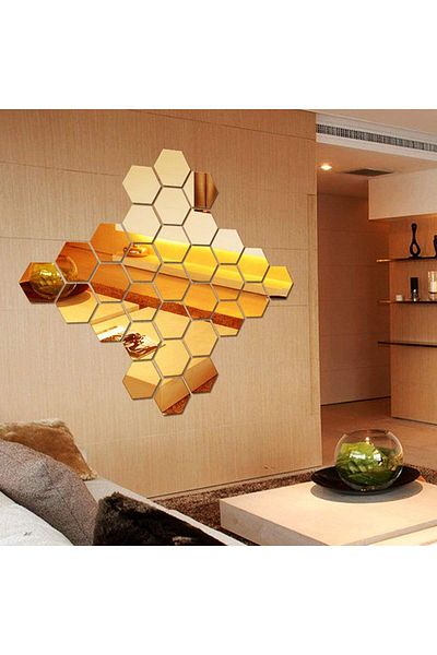 OEM Set de 12, autocolant acrilic de lux LeeXo cu diamant cristalin, design decorativ autoadeziv tip oglindă
