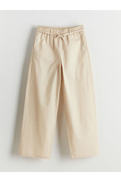 LC Waikiki Girls' Trousers with Elastic Waist