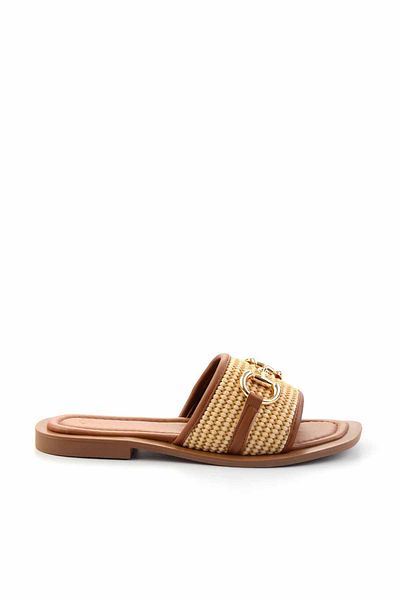Bambi Γυναικείες Παντόφλες Beige Tan K04826500328