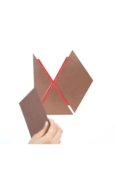 OEM Set of 58 Acrylic Mirrors 100X100 cm Diamond Rhombus Self-adhesive Decorative Sticker For Bathroom