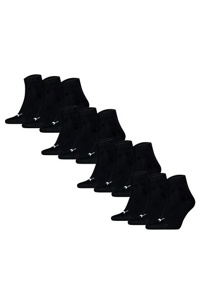 Puma Unisex Quartersocken, 12er Pack - Quarter Plain 12P, Logo, einfarbig