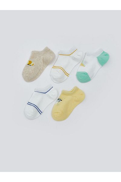LC Waikiki New Season Printed Baby Boy Booties Socks 5-Piece - S5Hp15Z1