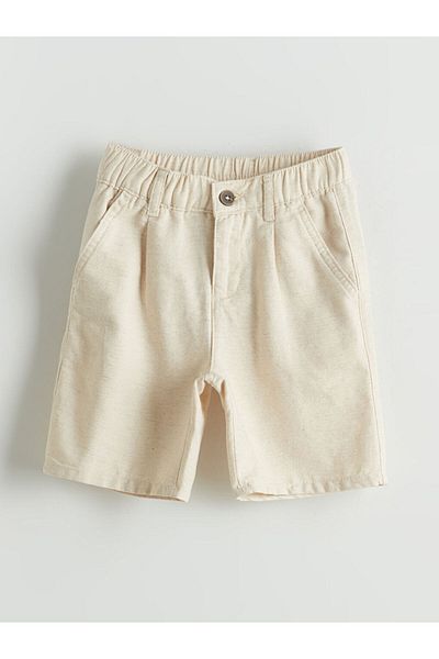 LC Waikiki New Season Elastic Waist Linen Blend Boys Shorts - S5Do57Z4
