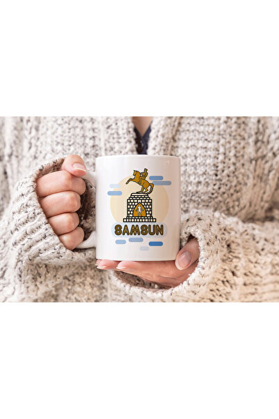 MODA كوب بورسلين هدية مطبوع من مدينة سامسون