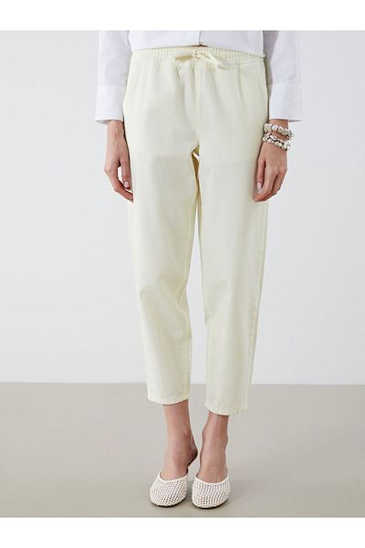 LC Waikiki New Season Elastic Waist Balloon Fit Women's Jean Trousers - S5Jf64Z8