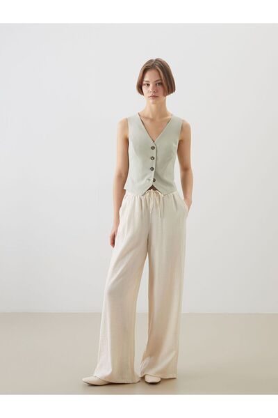 LC Waikiki Xside Wide Leg Women's Pants with Elastic Waist
