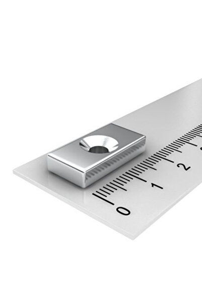 OEM Magnet bloc puternic din neodim 20 mm x 10 mm x 3 mm cu orificiu de monta...