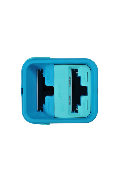 Motek Set mop și găleată premium, cuve separate pentru spălare și scurgere, 100% microfibră, 360 de grade