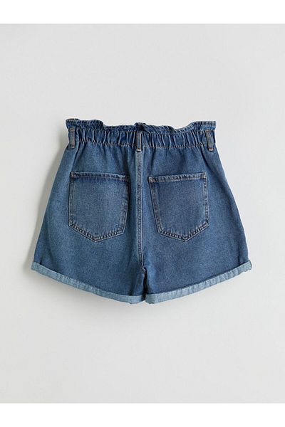 LC Waikiki Jeans Indigo Waist Elastic Women's Jean Shorts