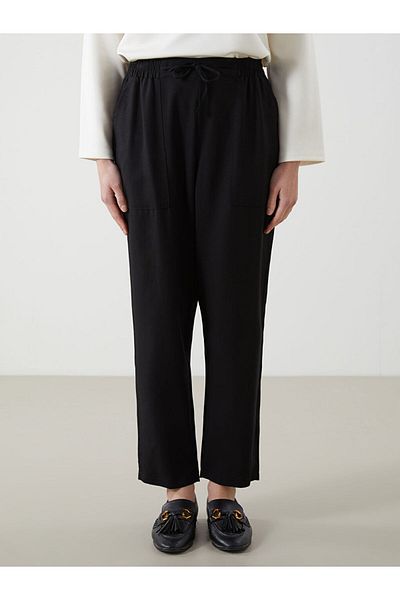 LC Waikiki New Season Women's Linen Blend Trousers with Elastic Waist - S5Kf90Z8