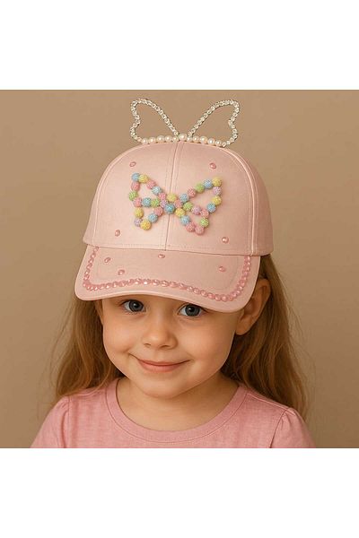 gigigiyim Beaded Ribbon Patterned Girl's Hat
