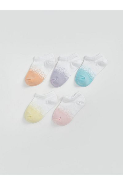 LC Waikiki New Season Color Blocked Baby Girl Booties Socks 5-Piece - S5Bp44Z1
