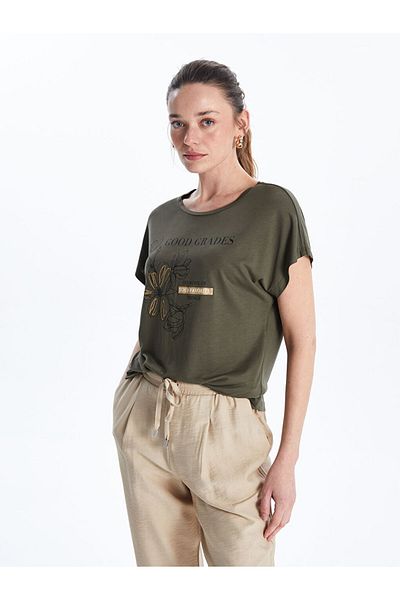 LC Waikiki New Season Crew Neck Printed Women's T-Shirt - S5Kr15Z8