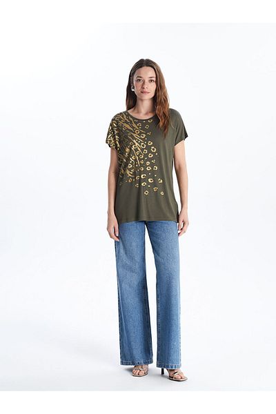 LC Waikiki New Season Crew Neck Printed Women's T-Shirt - S5Kr15Z8