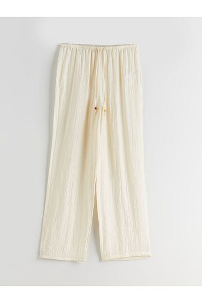 LC Waikiki New Season Women's Textured Trousers with Elastic Waist - S5O432Z8