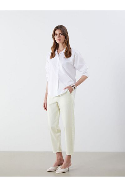 LC Waikiki New Season Elastic Waist Balloon Fit Women's Jean Trousers - S5Jf64Z8