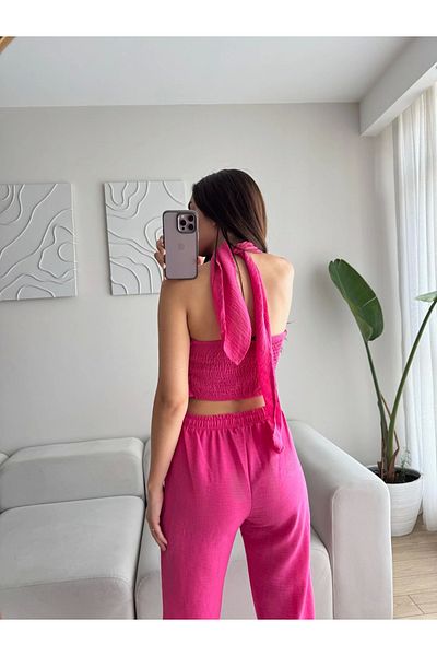Zoom Butik بدلة بتصميم ربطة عنق - فوشيا